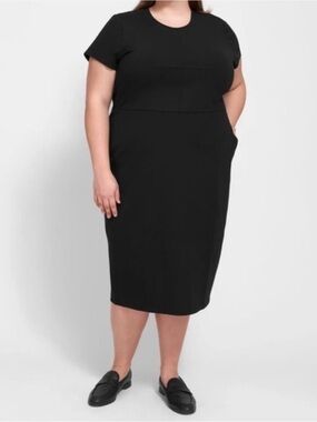 Universal Standard Executive Ponte Dress in Black - Size 2X